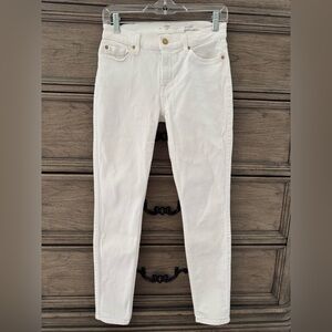 7 For All Mankind White Skinny Jeans EUC Gwenevere